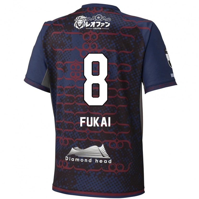 Danxen Homem Camisola Kazuki Fukai #8 Azul Vermelho Alternativa 2025/26 Camisa