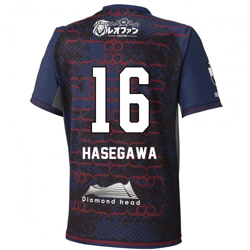 Danxen Homem Camisola Tatsuya Hasegawa #16 Azul Vermelho Alternativa 2025/26 Camisa