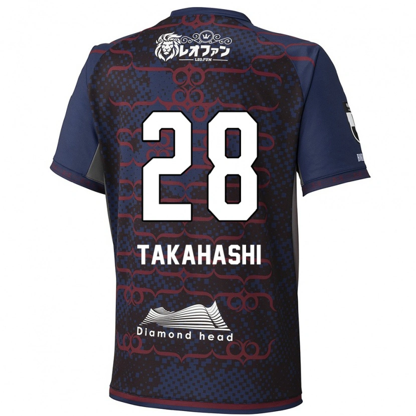 Danxen Homem Camisola Koga Takahashi #28 Azul Vermelho Alternativa 2025/26 Camisa