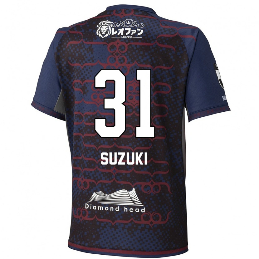 Danxen Homem Camisola Ryusei Suzuki #31 Azul Vermelho Alternativa 2025/26 Camisa