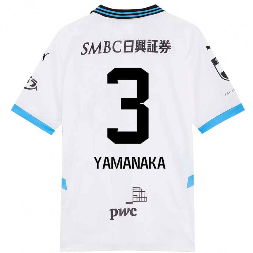 Danxen Homem Camisola Daiki Yamanaka #3 Branco Azul Celeste Alternativa 2025/26 Camisa
