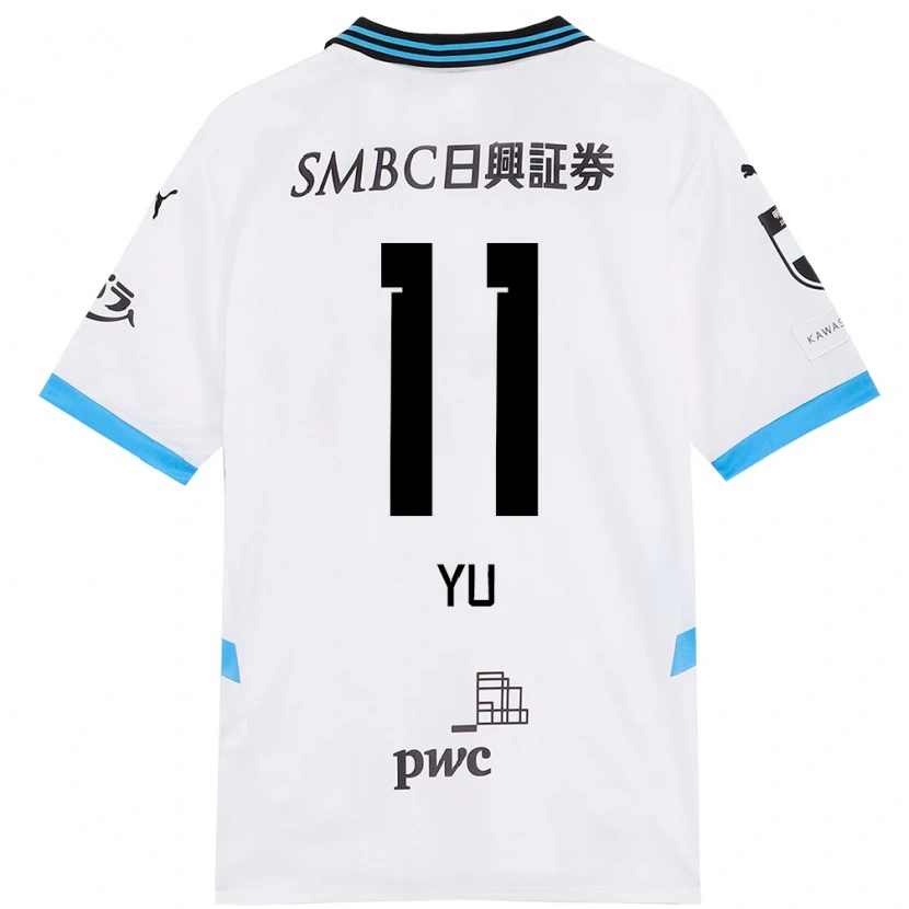 Danxen Homem Camisola Yu Kobayashi #11 Branco Azul Celeste Alternativa 2025/26 Camisa