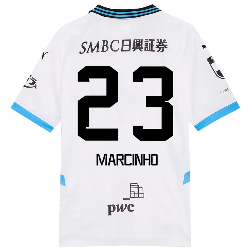 Danxen Homem Camisola Marcinho #23 Branco Azul Celeste Alternativa 2025/26 Camisa