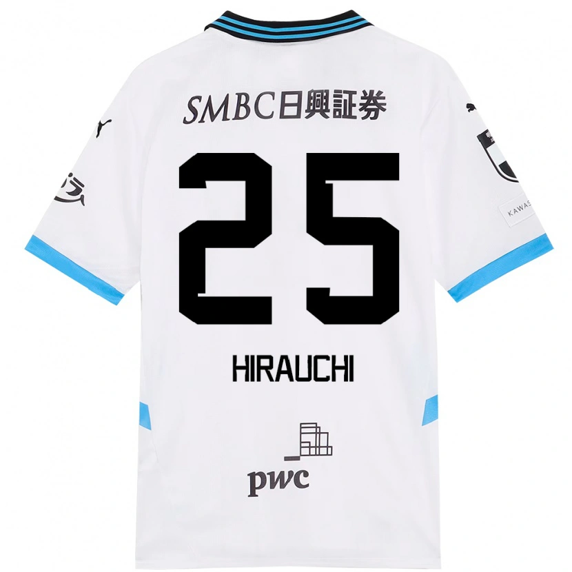 Danxen Homem Camisola Issei Hirauchi #25 Branco Azul Celeste Alternativa 2025/26 Camisa