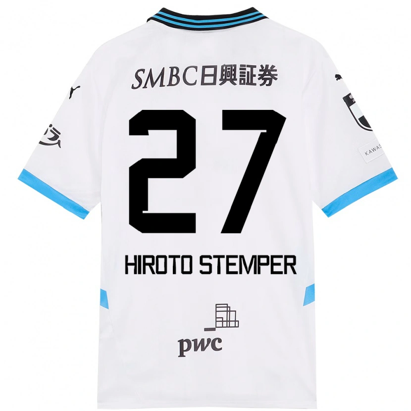 Danxen Homem Camisola Luka Hiroto Stemper #27 Branco Azul Celeste Alternativa 2025/26 Camisa