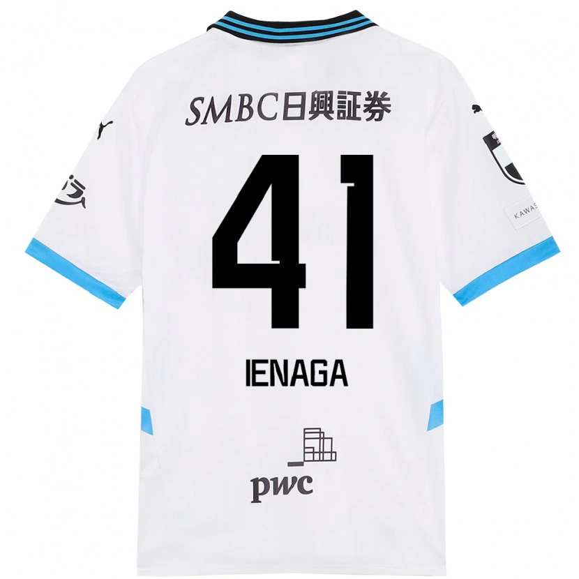 Danxen Homem Camisola Akihiro Ienaga #41 Branco Azul Celeste Alternativa 2025/26 Camisa