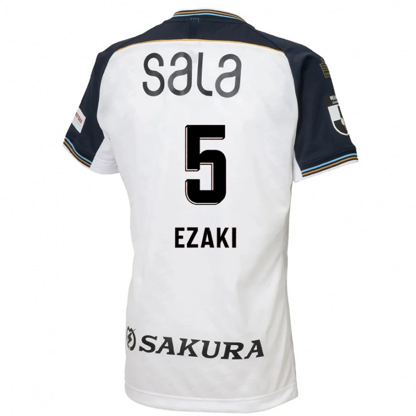 Danxen Homem Camisola Takuro Ezaki #5 Branco Preto Alternativa 2025/26 Camisa