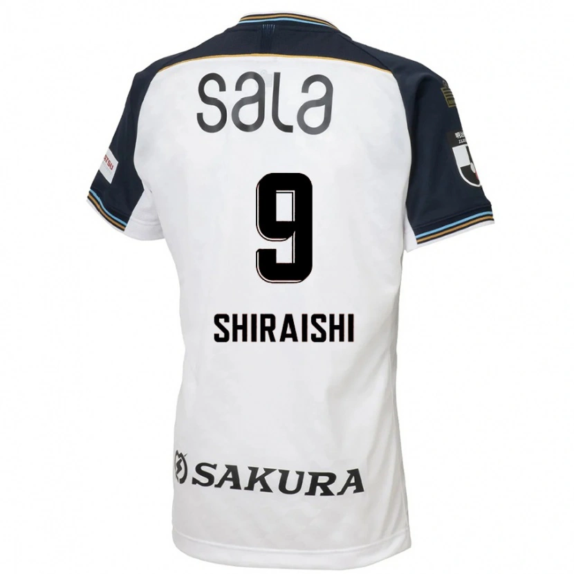 Danxen Homem Camisola Eriya Shiraishi #9 Branco Preto Alternativa 2025/26 Camisa