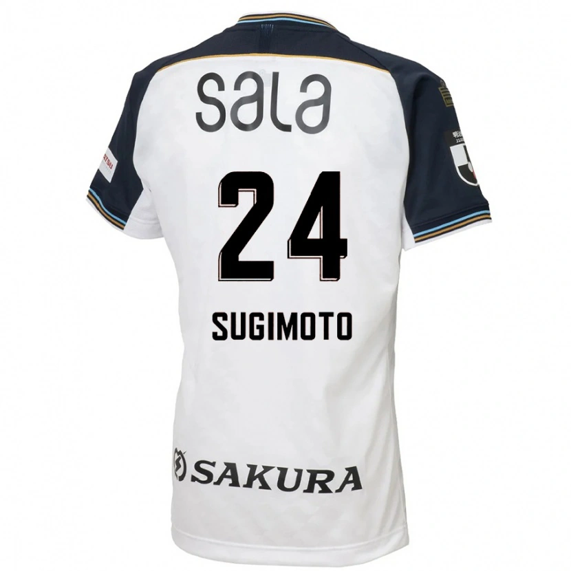 Danxen Homem Camisola Mitsuki Sugimoto #24 Branco Preto Alternativa 2025/26 Camisa