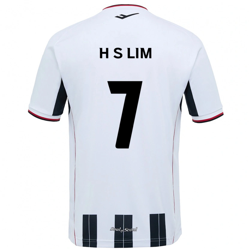 Danxen Homem Camisola Sang-Hyub Lim #7 Branco Preto Alternativa 2025/26 Camisa