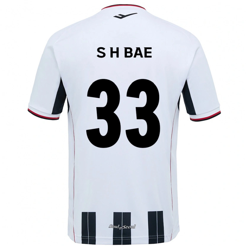 Danxen Homem Camisola Hyun-Seo Bae #33 Branco Preto Alternativa 2025/26 Camisa