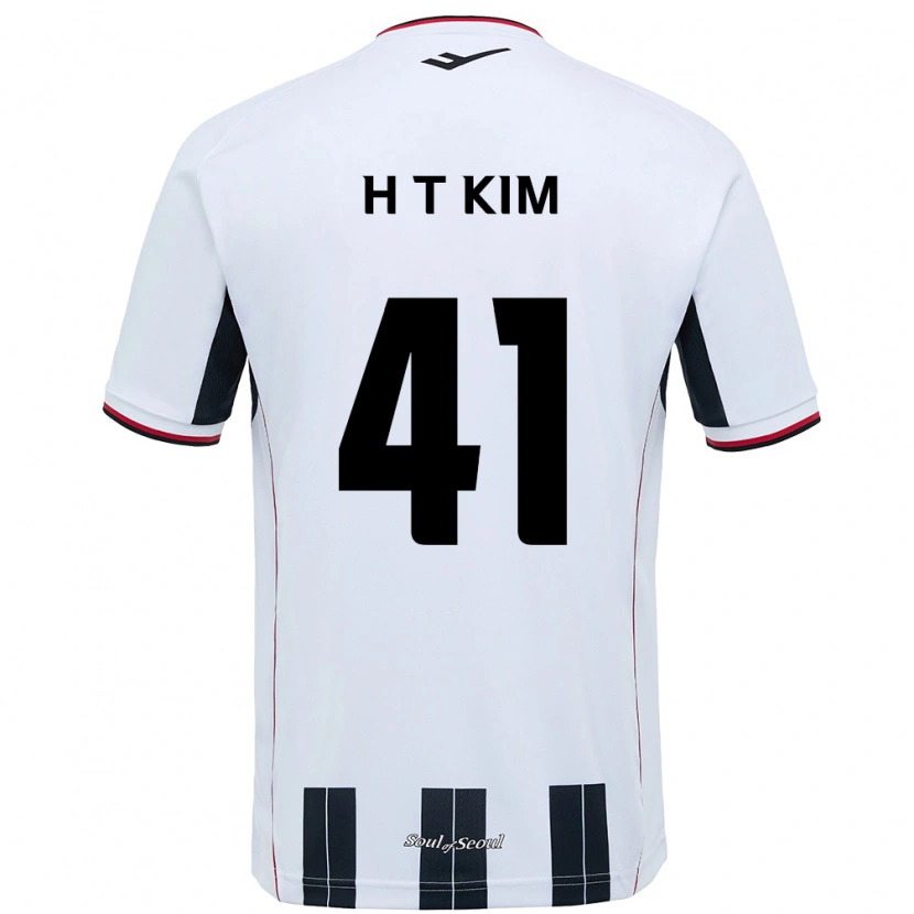 Danxen Homem Camisola Tae-Ho Kim #41 Branco Preto Alternativa 2025/26 Camisa
