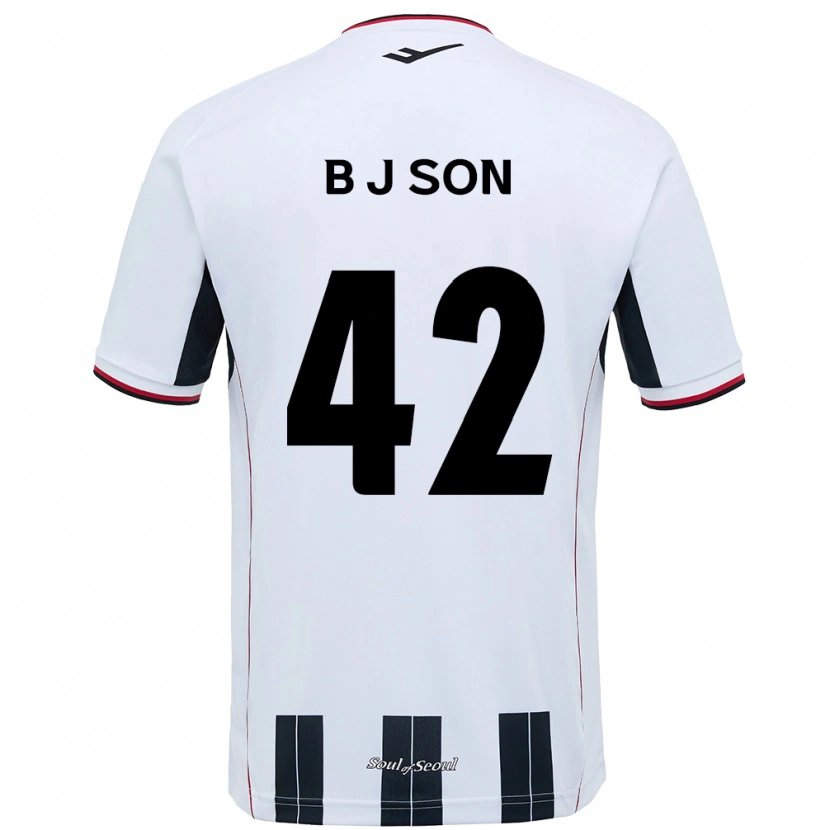 Danxen Homem Camisola Jeong-Beom Son #42 Branco Preto Alternativa 2025/26 Camisa