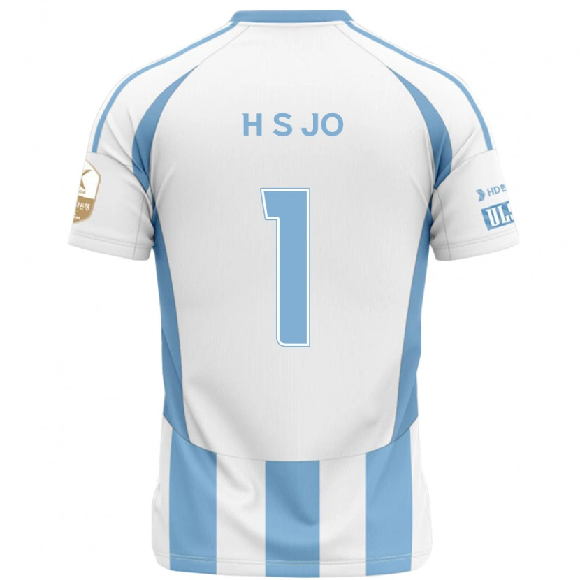 Danxen Homem Camisola Su-Hyeok Jo #1 Branco Azul Celeste Alternativa 2025/26 Camisa