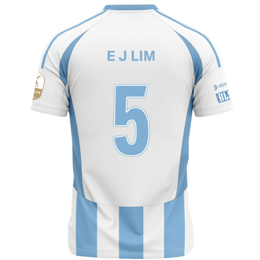 Danxen Homem Camisola Jong-Eun Lim #5 Branco Azul Celeste Alternativa 2025/26 Camisa