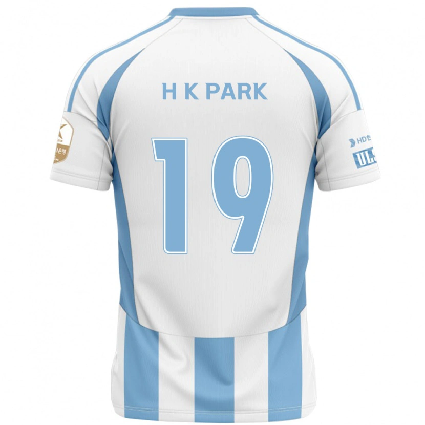 Danxen Homem Camisola Kang-Hyun Park #19 Branco Azul Celeste Alternativa 2025/26 Camisa