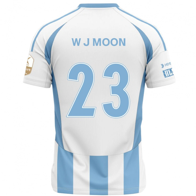 Danxen Homem Camisola Ji-Won Moon #23 Branco Azul Celeste Alternativa 2025/26 Camisa