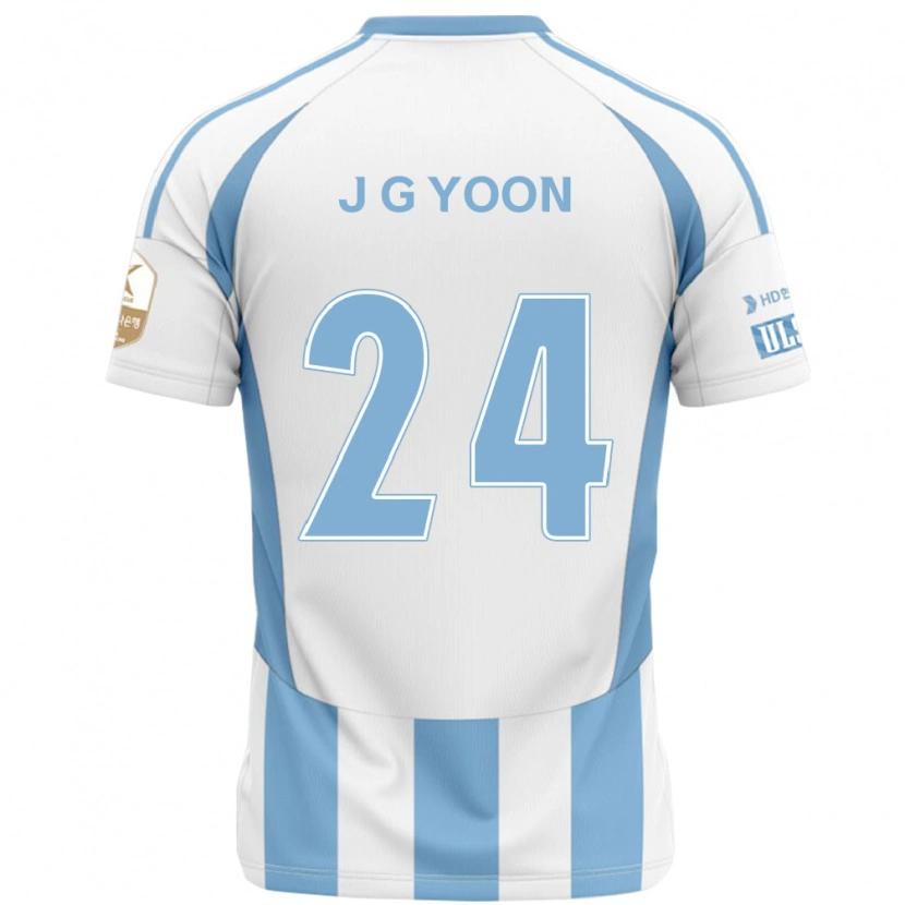 Danxen Homem Camisola Jong-Gyu Yoon #24 Branco Azul Celeste Alternativa 2025/26 Camisa