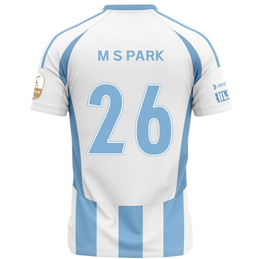 Danxen Homem Camisola Min-Seo Park #26 Branco Azul Celeste Alternativa 2025/26 Camisa