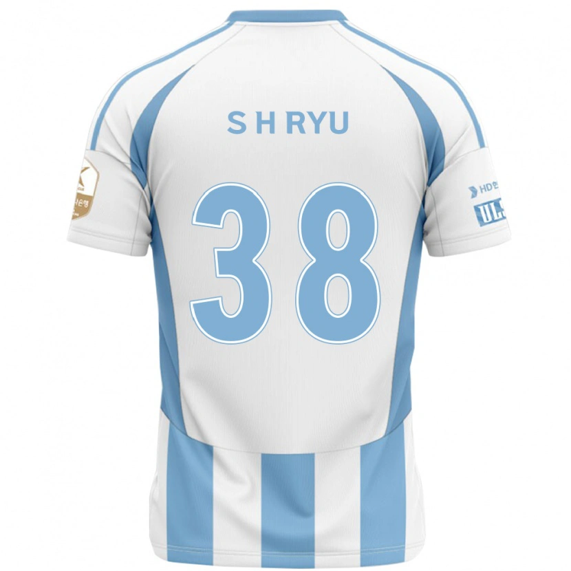 Danxen Homem Camisola Hye-Sung Ryu #38 Branco Azul Celeste Alternativa 2025/26 Camisa