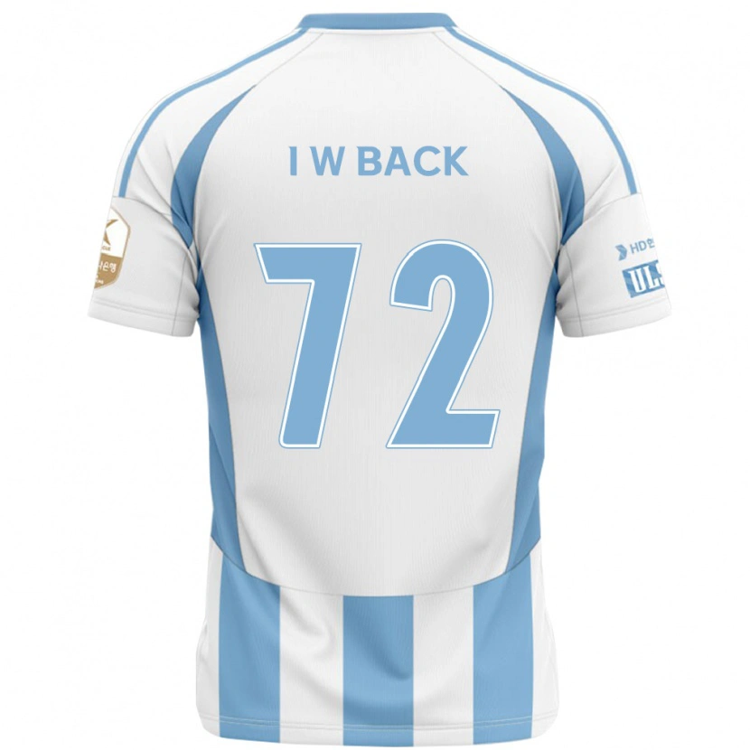 Danxen Homem Camisola In-Woo Back #72 Branco Azul Celeste Alternativa 2025/26 Camisa