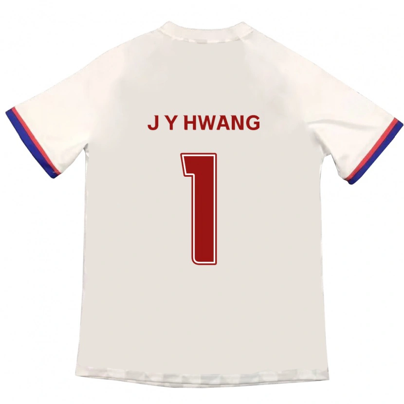 Danxen Homem Camisola Jae-Yun Hwang #1 Branco Sujo Vermelho Alternativa 2025/26 Camisa