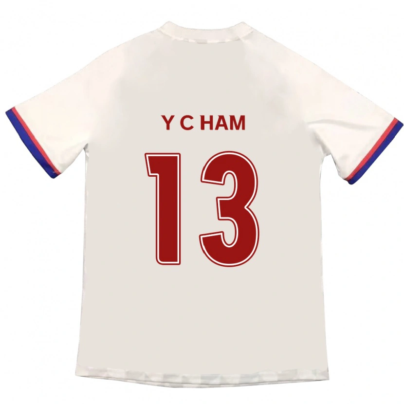 Danxen Homem Camisola Young-Chan Ham #13 Branco Sujo Vermelho Alternativa 2025/26 Camisa