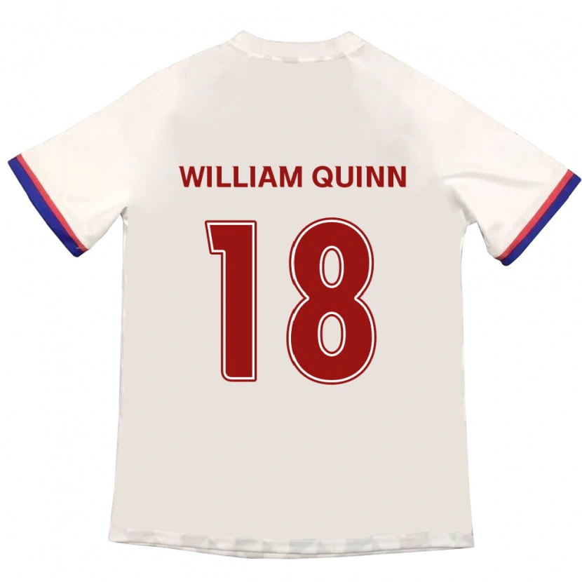Danxen Homem Camisola Max William Quinn #18 Branco Sujo Vermelho Alternativa 2025/26 Camisa
