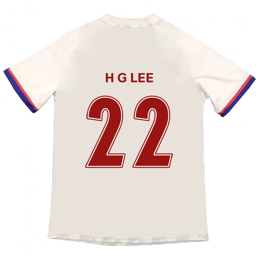 Danxen Homem Camisola Gwang-Hyeok Lee #22 Branco Sujo Vermelho Alternativa 2025/26 Camisa
