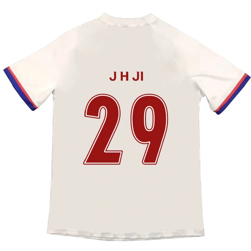 Danxen Homem Camisola Jung-Hoon Ji #29 Branco Sujo Vermelho Alternativa 2025/26 Camisa