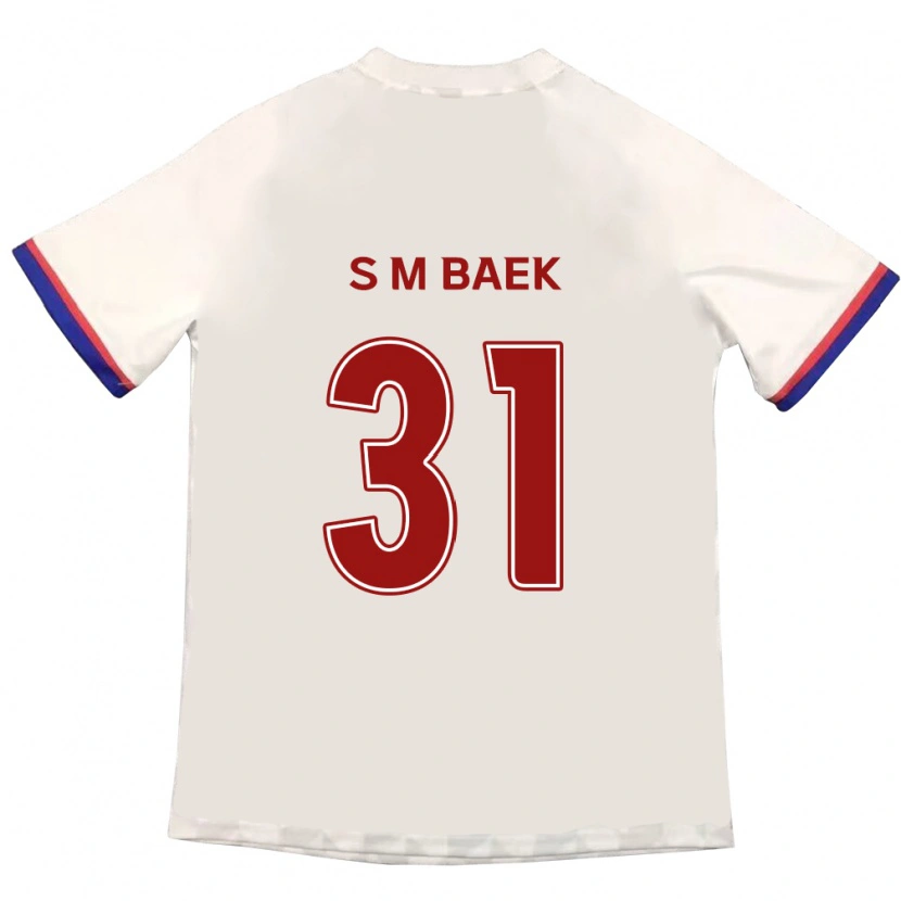 Danxen Homem Camisola Seung-Min Baek #31 Branco Sujo Vermelho Alternativa 2025/26 Camisa