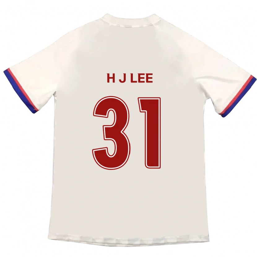 Danxen Homem Camisola Jae-Hoon Lee #31 Branco Sujo Vermelho Alternativa 2025/26 Camisa