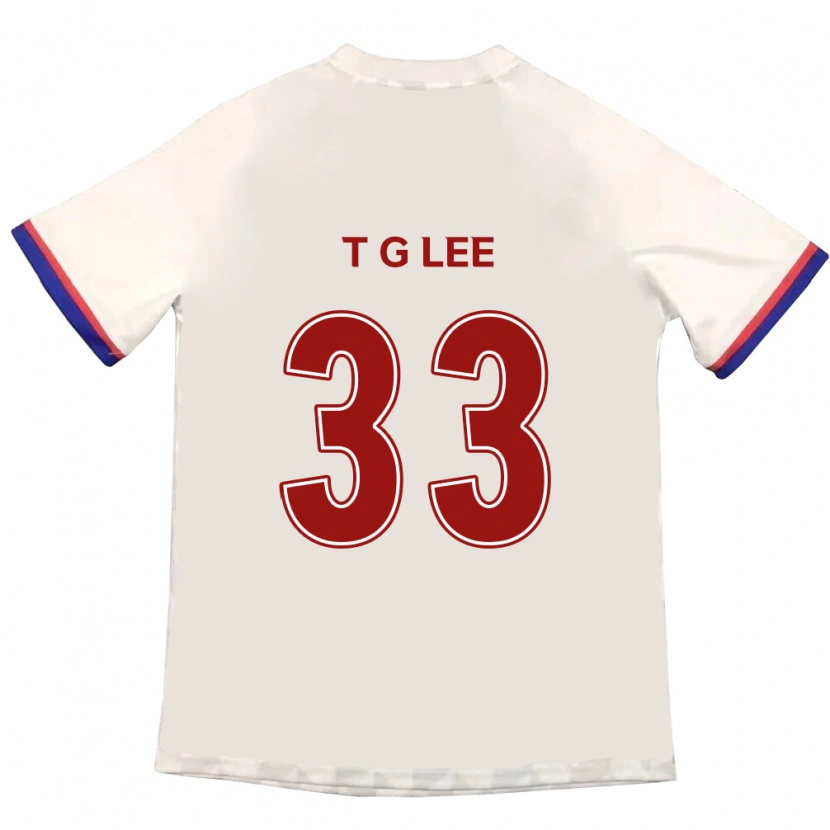 Danxen Homem Camisola Taek-Geun Lee #33 Branco Sujo Vermelho Alternativa 2025/26 Camisa