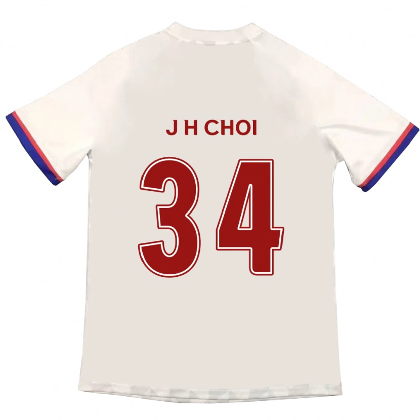 Danxen Homem Camisola Jin-Hyeok Choi #34 Branco Sujo Vermelho Alternativa 2025/26 Camisa