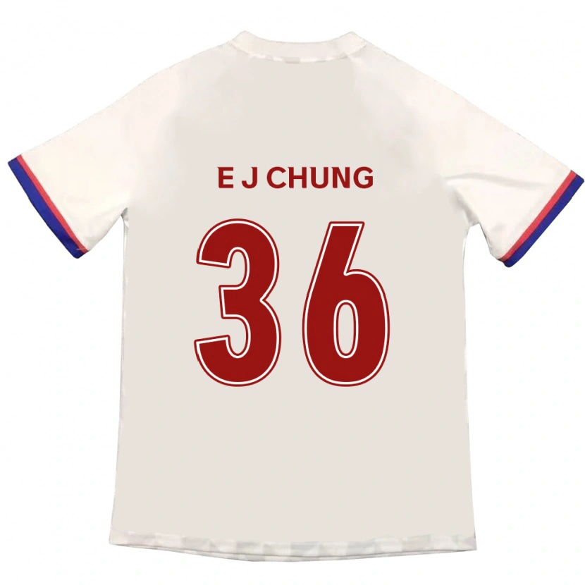 Danxen Homem Camisola Joshua Eui-Jin Chung #36 Branco Sujo Vermelho Alternativa 2025/26 Camisa