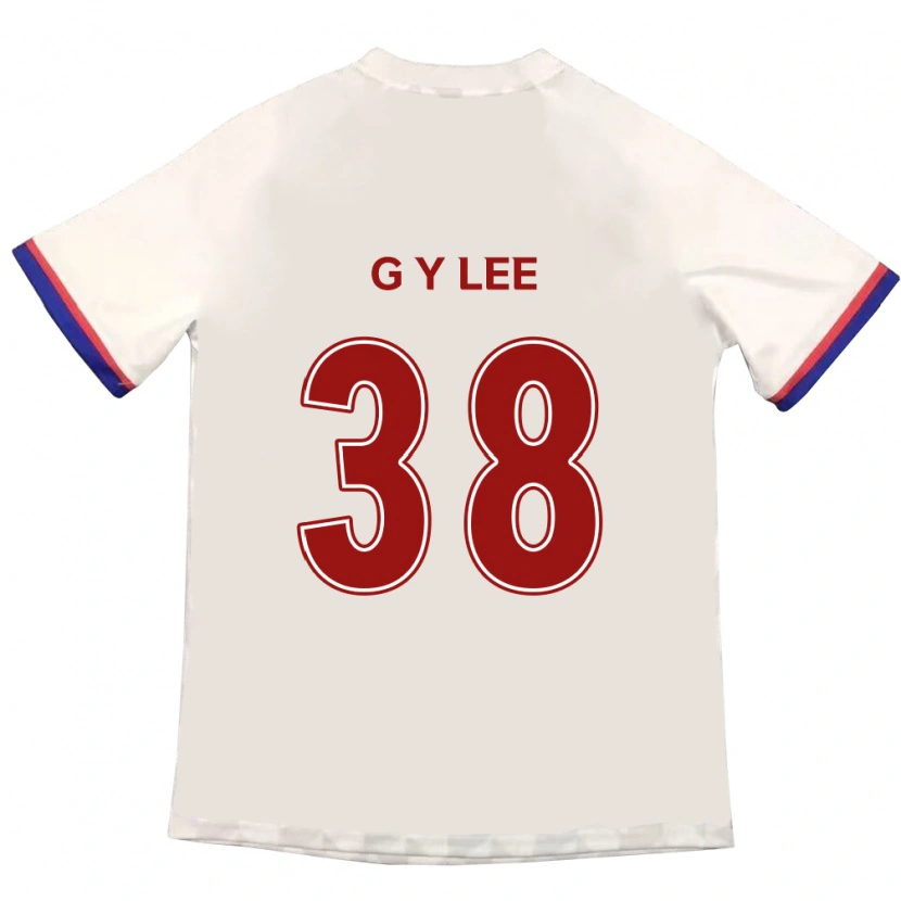 Danxen Homem Camisola Yun-Gun Lee #38 Branco Sujo Vermelho Alternativa 2025/26 Camisa