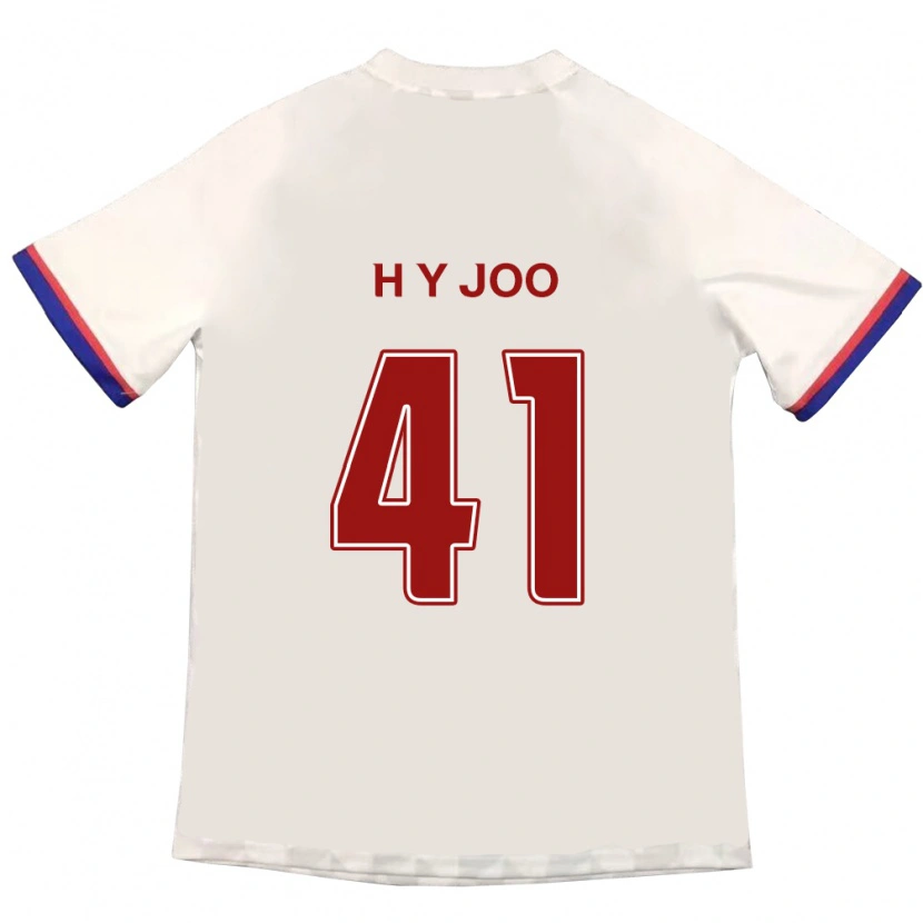 Danxen Homem Camisola Ho-Yeon Joo #41 Branco Sujo Vermelho Alternativa 2025/26 Camisa