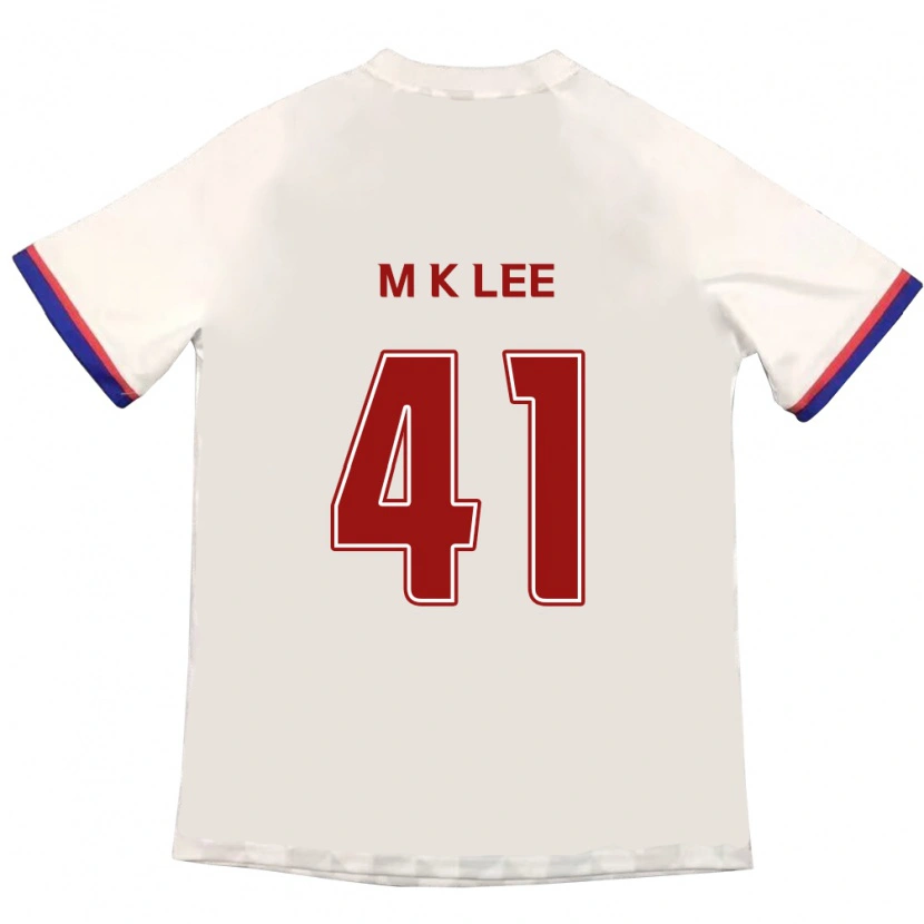 Danxen Homem Camisola Kyung-Min Lee #41 Branco Sujo Vermelho Alternativa 2025/26 Camisa