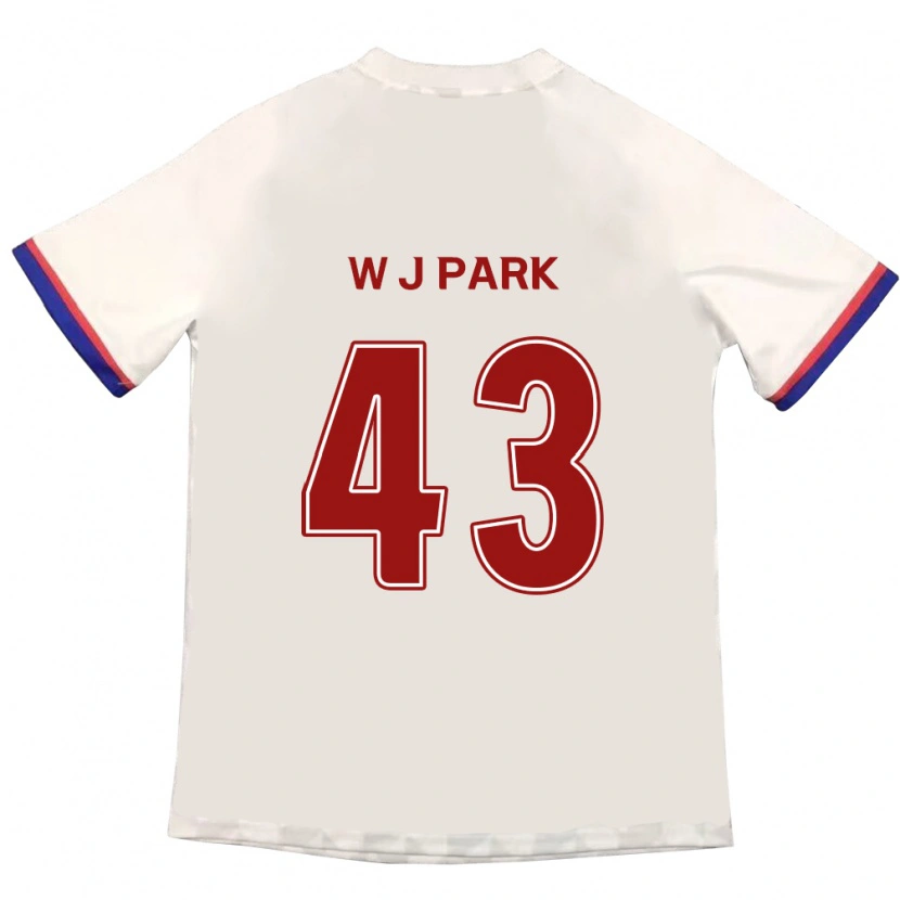Danxen Homem Camisola Jin-Woo Park #43 Branco Sujo Vermelho Alternativa 2025/26 Camisa