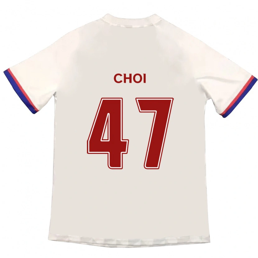 Danxen Homem Camisola San Choi #47 Branco Sujo Vermelho Alternativa 2025/26 Camisa
