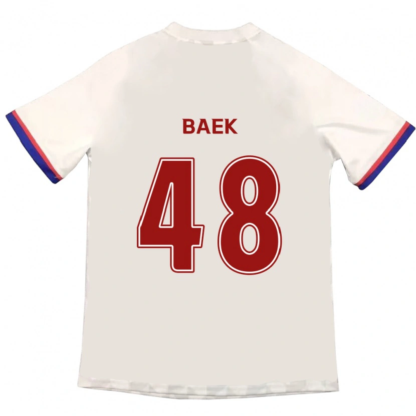 Danxen Homem Camisola Kyeong Baek #48 Branco Sujo Vermelho Alternativa 2025/26 Camisa