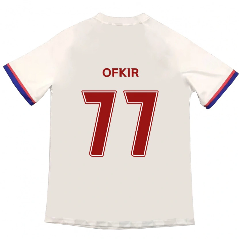 Danxen Homem Camisola Mohamed Ofkir #77 Branco Sujo Vermelho Alternativa 2025/26 Camisa