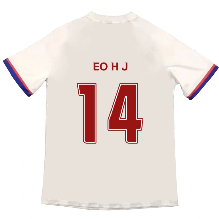 Danxen Homem Camisola Eo Hee-Jin #14 Branco Sujo Vermelho Alternativa 2025/26 Camisa