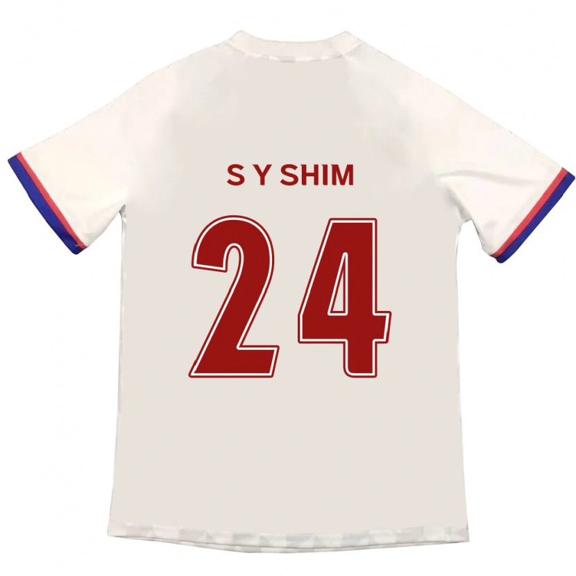 Danxen Homem Camisola Shim Seo-Yeon #24 Branco Sujo Vermelho Alternativa 2025/26 Camisa