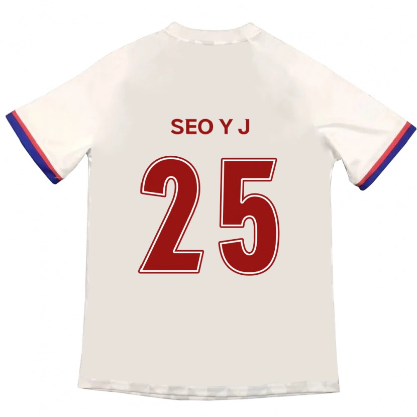Danxen Homem Camisola Seo Ye-Jin #25 Branco Sujo Vermelho Alternativa 2025/26 Camisa