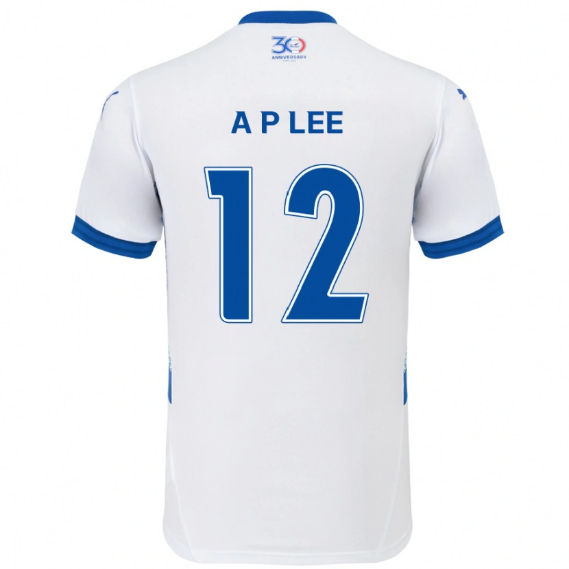 Danxen Homem Camisola Pyeong-An Lee #12 Branco Azul Royal Alternativa 2025/26 Camisa