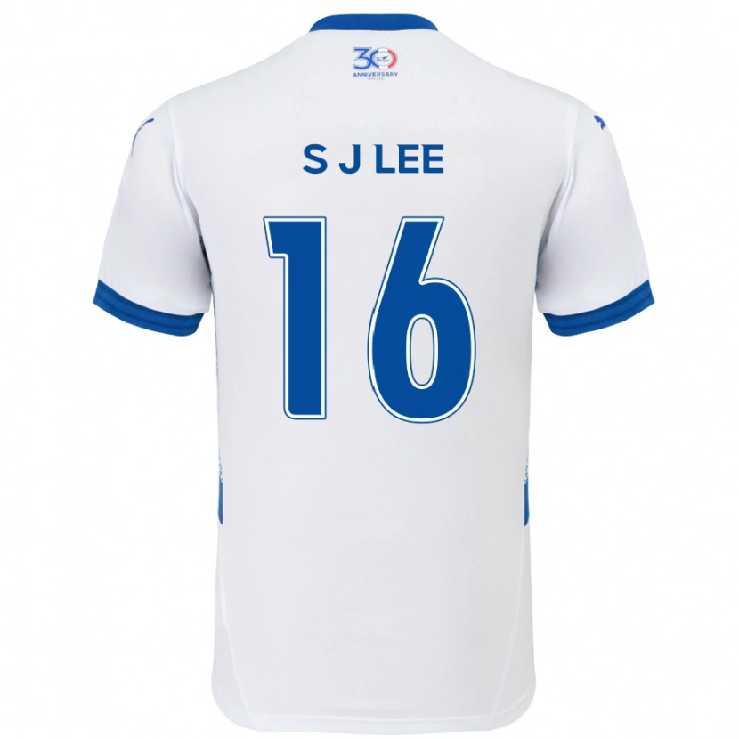Danxen Homem Camisola Jong-Sung Lee #16 Branco Azul Royal Alternativa 2025/26 Camisa