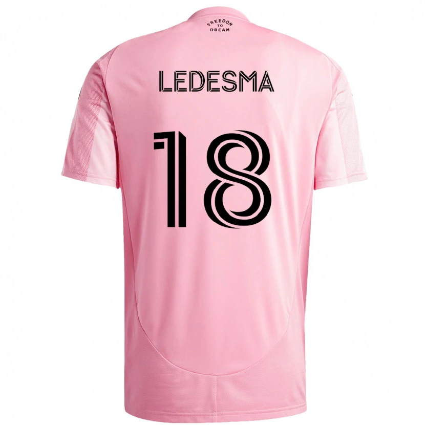 Danxen Mulher Camisola Santiago Ledesma #18 Rosa Preto Principal 2025/26 Camisa