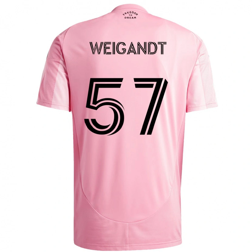 Danxen Mulher Camisola Marcelo Weigandt #57 Rosa Preto Principal 2025/26 Camisa