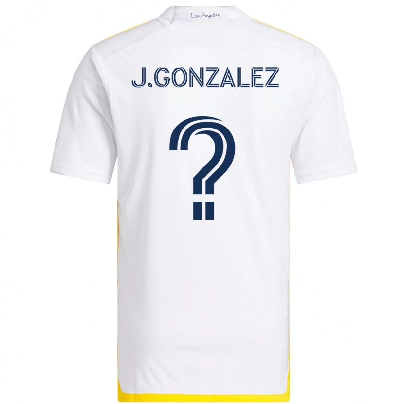 Danxen Mulher Camisola Jesse Gonzalez #0 Branco Amarelo Principal 2025/26 Camisa